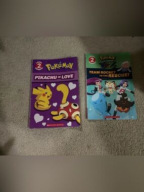 Pokemon level 2 kid reading books